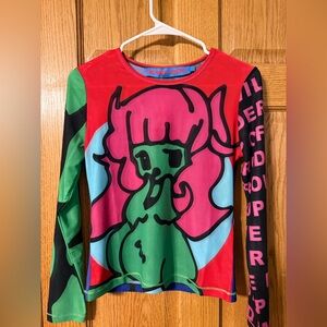 NWT Chopova Lowena Bashful Mesh Long Sleeve Shirt